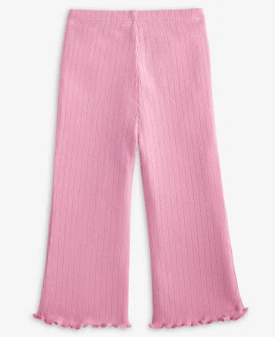 First Impressions Baby Girls Pointelle Flare Leggings In Pink