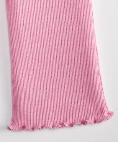 First Impressions Baby Girls Pointelle Flare Leggings In Pink