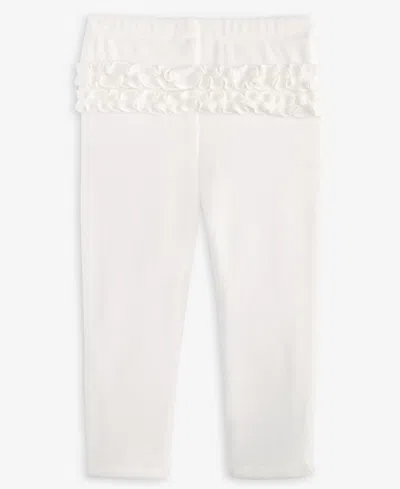 First Impressions Baby Girls Velour Ruffle-back Leggings, Macy's Exclusive In White