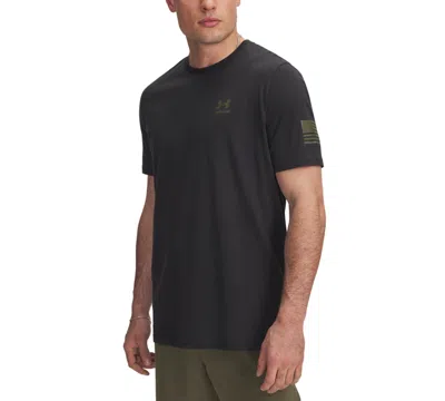 Under Armour Men's Freedom Flag Logo T-shirt In Black