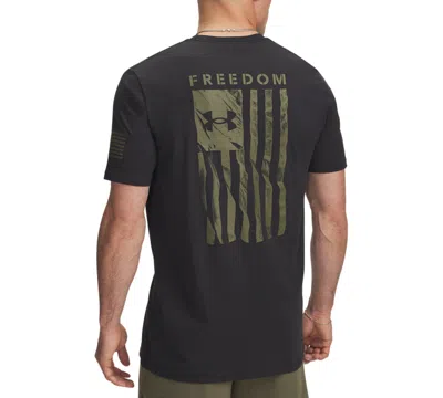 Under Armour Men's Freedom Flag Logo T-shirt In Black