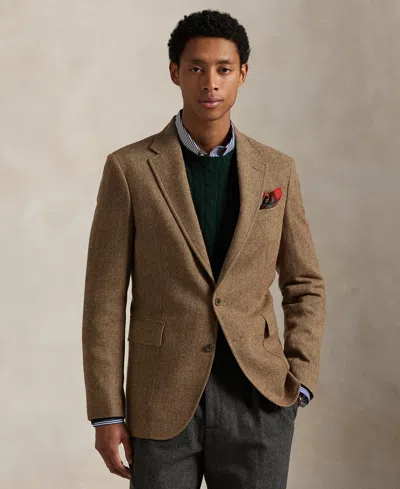 Polo Ralph Lauren Men's Polo Modern Herringbone Sport Blazer In Brown