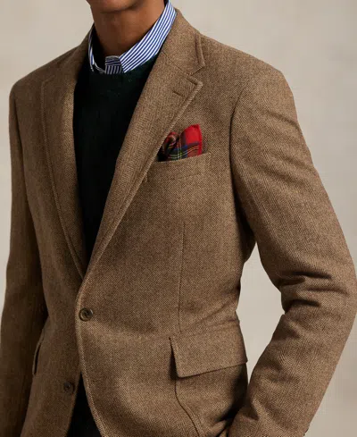 Polo Ralph Lauren Men's Polo Modern Herringbone Sport Blazer In Brown