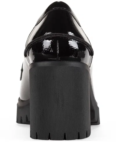 Wild Pair Women's Presscott Round Toe Heeled Loafers, Macy's Exclusive In Black