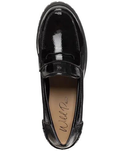 Wild Pair Women's Presscott Round Toe Heeled Loafers, Macy's Exclusive In Black