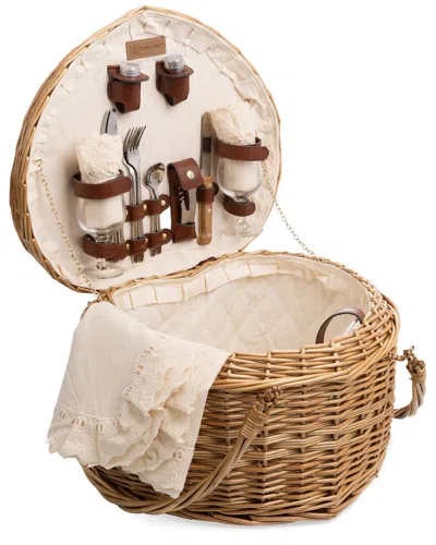 Picnic Time Heart Willow Picnic Basket