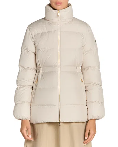 Moncler Womens Natural Brossette Quilted Shell-down Jacket In White