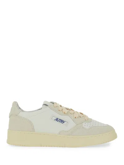 Autry Edalist Low Sneakers With Glitter Details In White