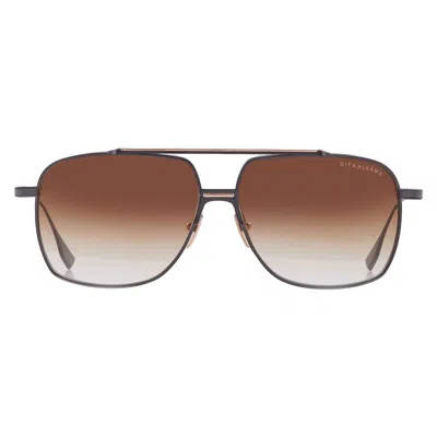 Dita Alkamx Brown Gradient Navigator Titanium Unisex Sunglasses Dts100-a-03 61 In Brown