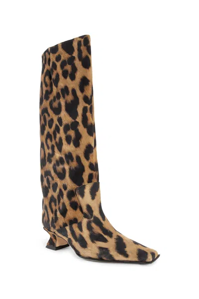 Miista Effie Tall Boot In Animal Print