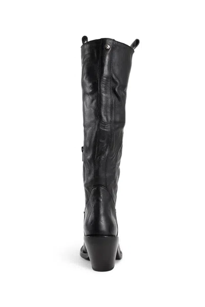 Ann Demeulemeester Lidar Pointy Combat Boots In Black