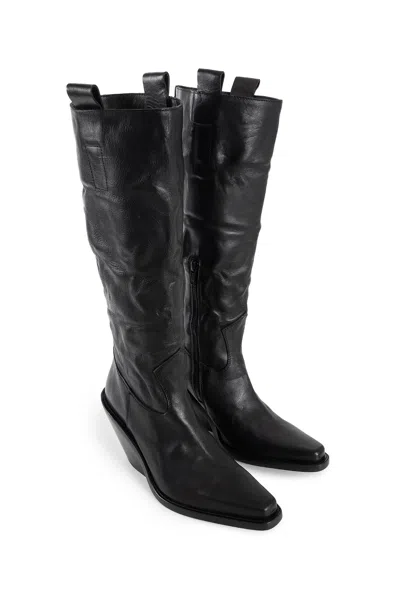 Ann Demeulemeester Lidar Pointy Combat Boots In Black
