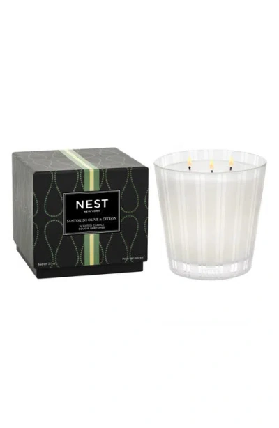 Nest New York Santorini Olive & Citron Scented Candle In Gray