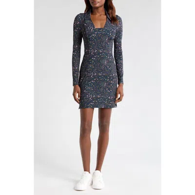Travismathew Where It Counts Long Sleeve Minidress In Gray