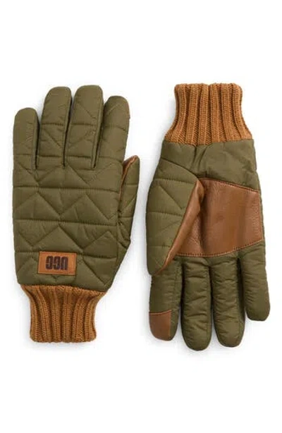 Ugg ® Quilted Gloves In Green