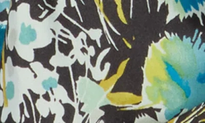 Cinq À Sept Tossed Flower Walker Dress In Multi