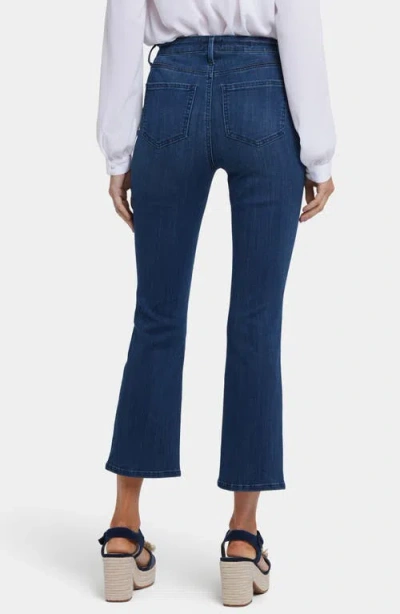 Nydj Billie Exposed Button High Waist Ankle Mini Bootcut Jeans In Blue