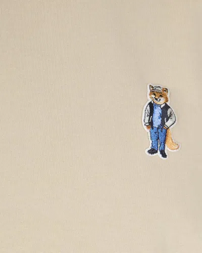 Maison Kitsuné Crew Neck Short Sleeve Relaxed Fit T-shirt In Neutral