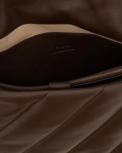 Pinko Big Love Bag Puff Maxi Quilt Crossbody Bag In Brown