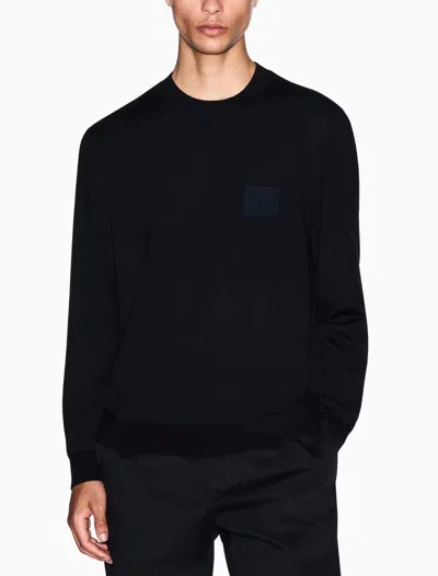 Armani Exchange Long-sleeved Sweater In Black