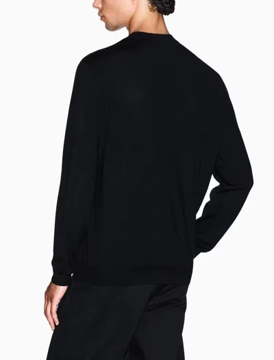 Armani Exchange Long-sleeved Sweater In Black