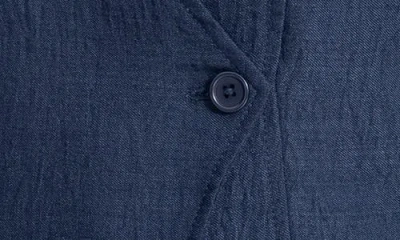 Max Studio Woven Vest In Blue