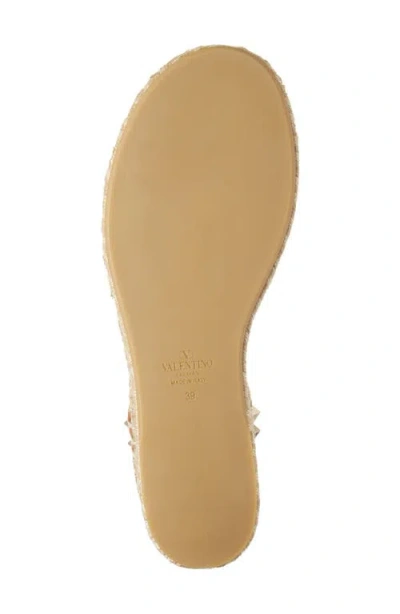 Valentino Garavani Rockstud 55 Grainy Leather Platform Sandal In Tan