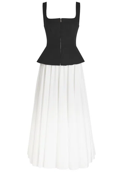 Simkhai Womens Black Multi Jolynn Scoop-neckline Woven Midi Dress