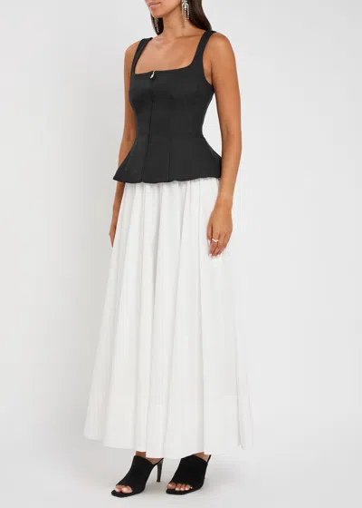 Simkhai Womens Black Multi Jolynn Scoop-neckline Woven Midi Dress