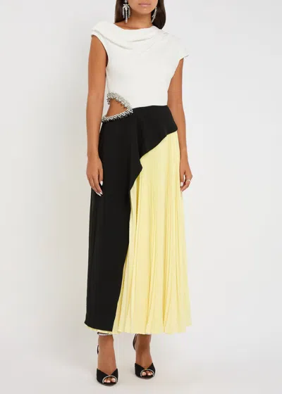 Simkhai Women's Andromeda Embellished Midi Dress In Sunglow Multi In White