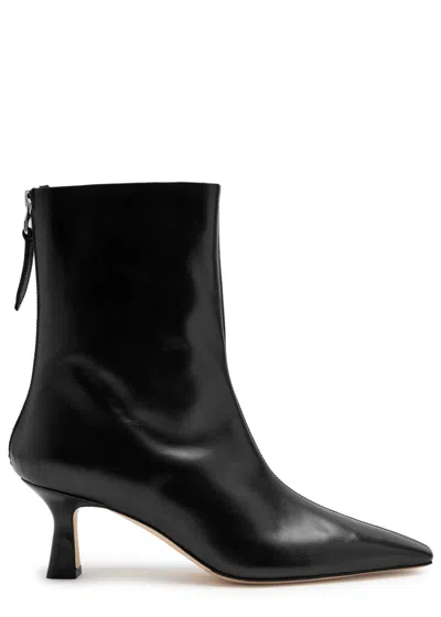 Aeyde Elina 55 Leather Ankle Boots In Black