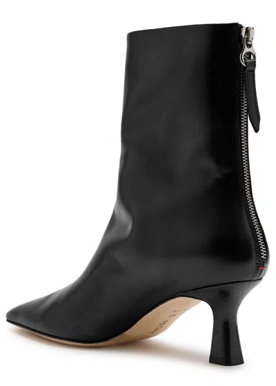 Aeyde Elina 55 Leather Ankle Boots In Black