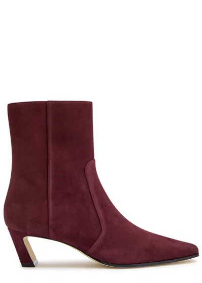 Stuart Weitzman Women's Stassi Zip Booties In Red