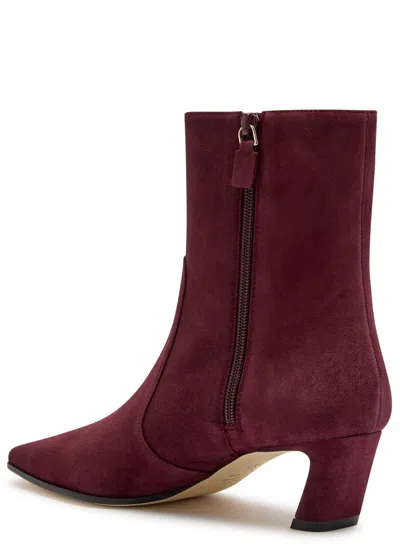 Stuart Weitzman Women's Stassi Zip Booties In Red