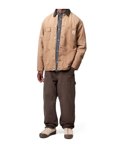 Carhartt Work In Progress Michigan Canvas Coat In Brown