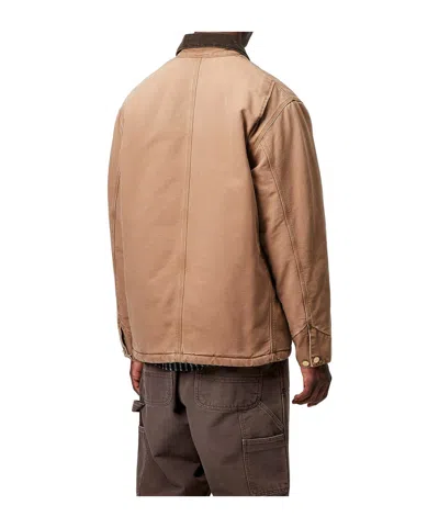 Carhartt Work In Progress Michigan Canvas Coat In Brown