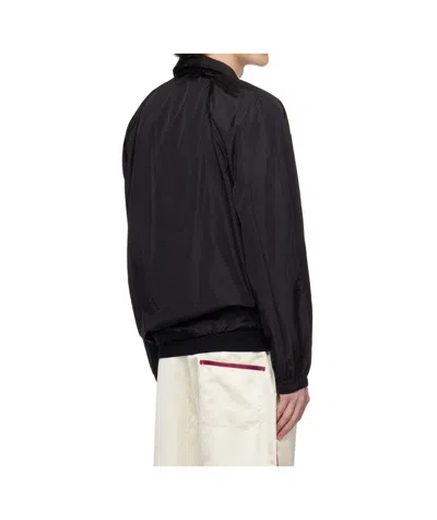 Bode Black Nylon Track Jacket In Black