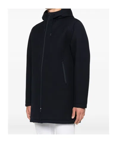 Herno Technical Fabric Parka In Blue