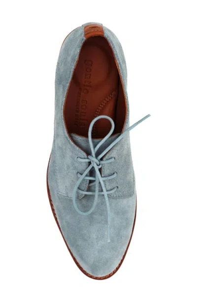 Gentle Souls Women's Aronson Almond Toe Suede Lace-up Oxford Shoes In Blue