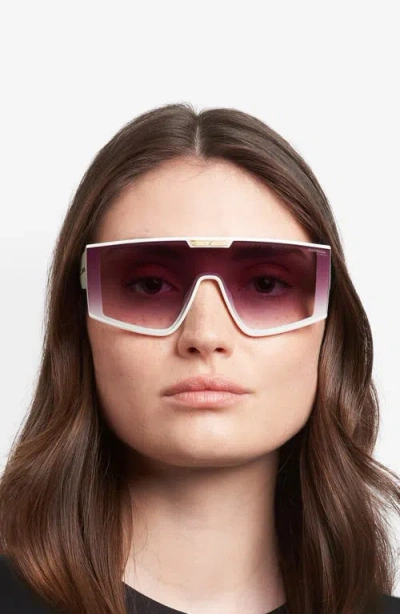 Carrera Eyewear Victory C 99mm Rectangular Mask Sunglasses In White