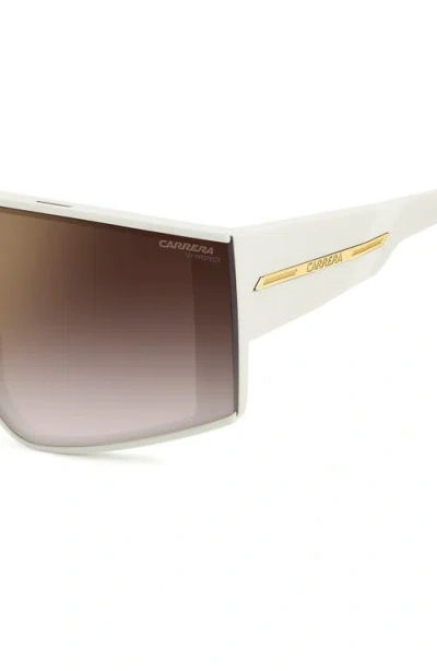 Carrera Eyewear Victory C 99mm Rectangular Mask Sunglasses In White