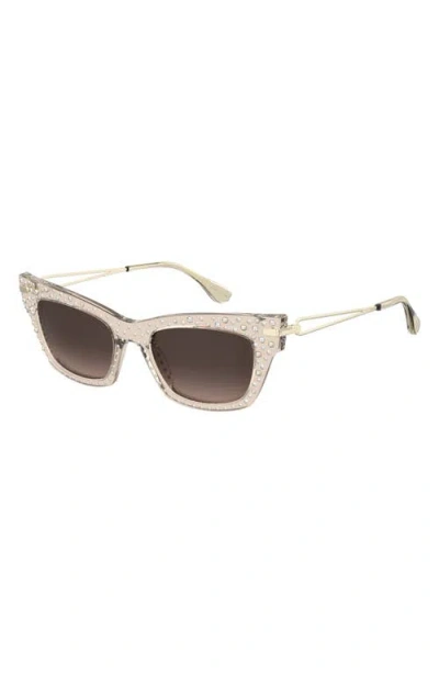 Stuart Weitzman 52mm Gradient Cat Eye Sunglasses In Brown