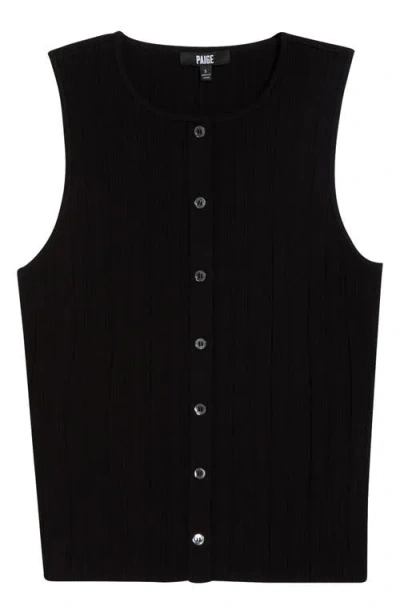 Paige Leira Button-up Sweater Vest In Blue