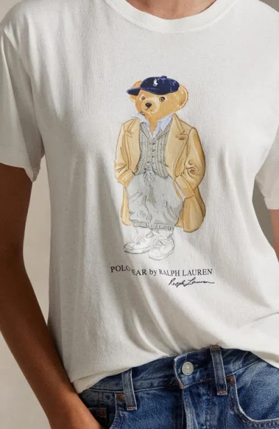 Polo Ralph Lauren White Polo Bear T-shirt In White