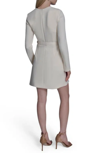 Bcbg Belted Long Sleeve Sheath Dress In Neutral