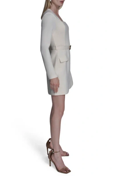 Bcbg Belted Long Sleeve Sheath Dress In Neutral
