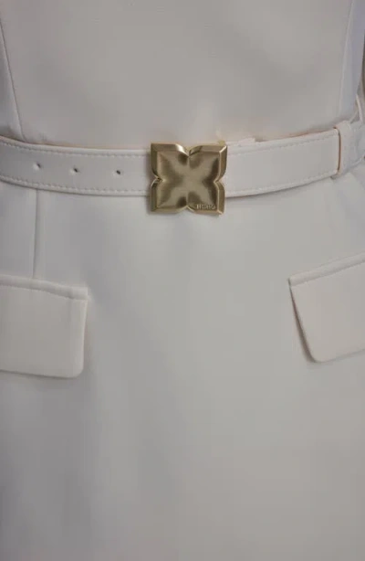 Bcbg Belted Long Sleeve Sheath Dress In Neutral