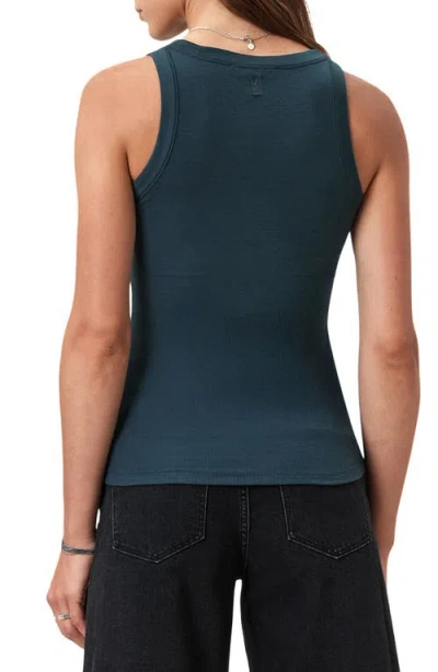 Allsaints Rina Crew Neck Sleeveless Tank Top In Blue