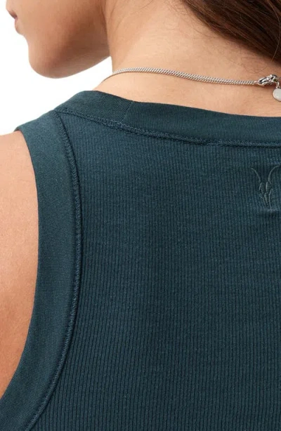 Allsaints Rina Crew Neck Sleeveless Tank Top In Blue