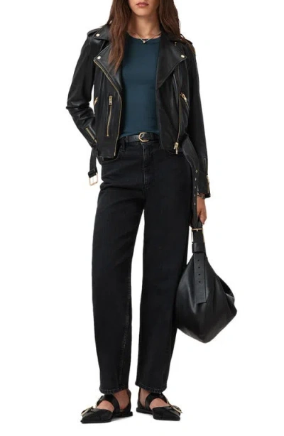 Allsaints Rina Crew Neck Sleeveless Tank Top In Blue